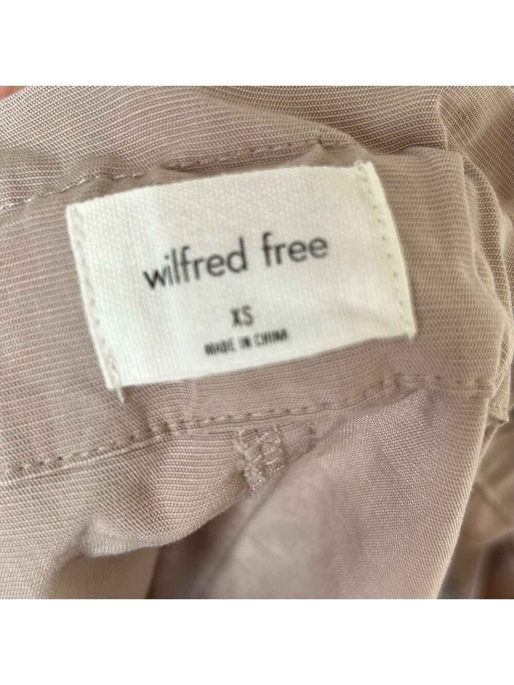 Wilfred Free Jessica Shorts XS Concrete Tan Pullon Lightweight Lyocell Pockets - Picture 6 of 8